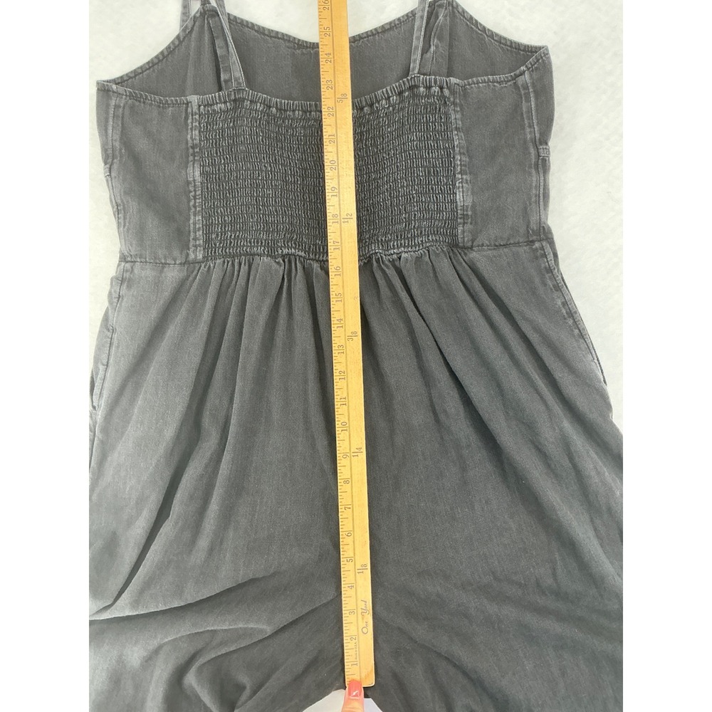 Old Navy Cami Jumpsuit Women XL Black Jack Denim Wide Leg Tie Strap S/658033-00 - Picture 7 of 9